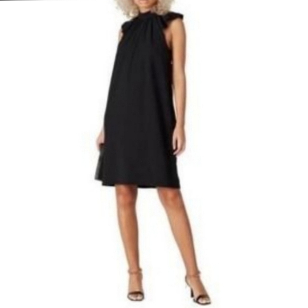 Elegant Black Sleeveless Dress - Picture 3 of 7